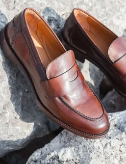 New Mocassini tacco 1cm pelle testa Uomo Mocassini