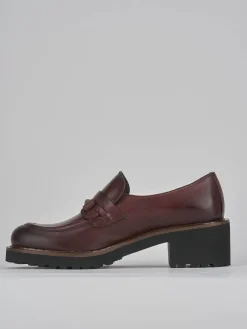 Outlet Mocassini tacco 5cm pelle bordo' Donna Mocassini