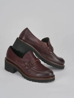 Outlet Mocassini tacco 5cm pelle bordo' Donna Mocassini