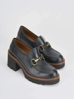 Hot Mocassini tacco 6cm pelle Donna Mocassini