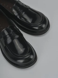 Clearance Mocassini tacco 2cm pelle Donna Mocassini