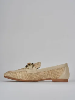 Clearance Mocassini tacco 1cm pelle Donna Mocassini