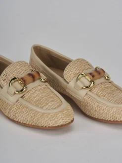 Clearance Mocassini tacco 1cm pelle Donna Mocassini