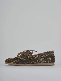 Clearance Mocassini tacco 1cm pelle Donna Mocassini