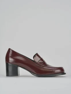 Clearance Mocassini tacco 7cm pelle bordo' Donna Mocassini