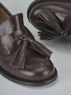 Clearance Mocassini tacco 5cm pelle testa Donna Mocassini