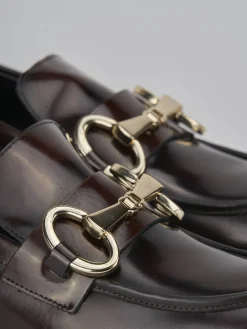 Mocassini tacco 2cm pelle testa Donna Mocassini