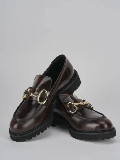 Mocassini tacco 2cm pelle testa Donna Mocassini