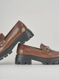 Discount Mocassini tacco 3cm pelle Donna Mocassini