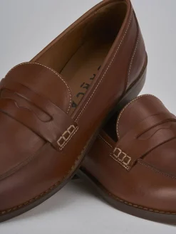 Clearance Mocassini tacco 1cm pelle Donna Mocassini