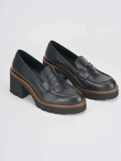 Outlet Mocassini tacco 5cm pelle Donna Mocassini