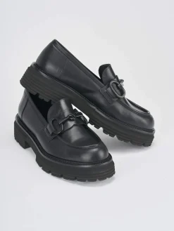 Clearance Mocassini tacco 2cm pelle Donna Mocassini