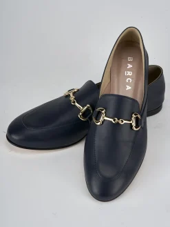 Clearance Mocassini tacco 1cm pelle Donna Mocassini