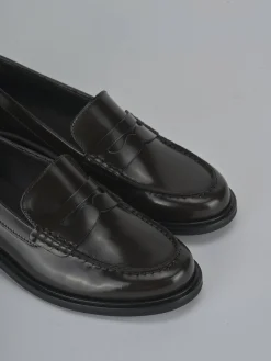 Clearance Mocassini tacco 1cm pelle testa Donna Mocassini