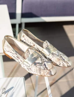 Best Mocassini tacco 1cm pitone Donna Mocassini