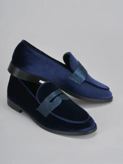 Mocassini tacco 2cm velluto Donna Mocassini