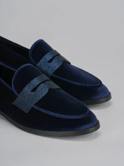 Mocassini tacco 2cm velluto Donna Mocassini