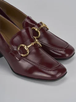 Mocassini tacco 5cm vernice bordo' Donna Mocassini