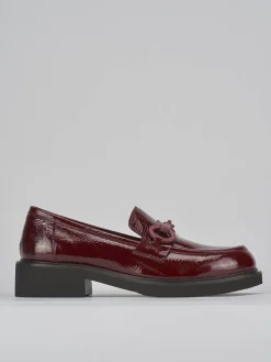 Mocassini tacco 3cm vernice bordo' Donna Mocassini