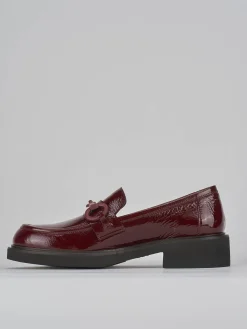 Mocassini tacco 3cm vernice bordo' Donna Mocassini