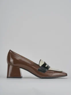 Outlet Mocassini tacco 6cm vernice testa Donna Mocassini