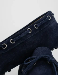 Hot mocassino fondo gomma e soletto interno in vera pelle. tomaia in morbido camoscio Uomo Mocassini