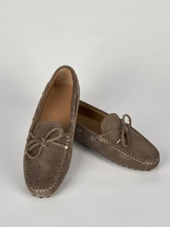 Hot Mocassino tacco 1 cm camoscio Donna Mocassini