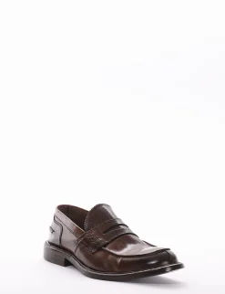 Outlet mocassino tacco 2 cm cuoio Uomo Mocassini