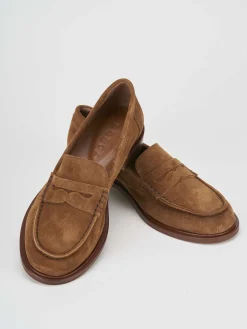 Discount Mocassino tacco 1 cm camoscio Donna Mocassini