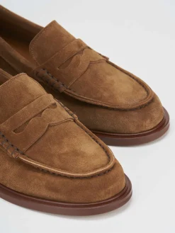 Discount Mocassino tacco 1 cm camoscio Donna Mocassini