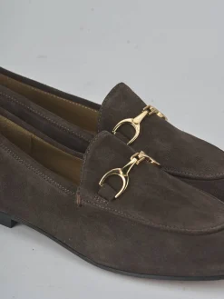 Hot Mocassino tacco 1 cm testa camoscio Donna Mocassini