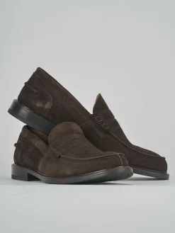 New Mocassino tacco 2 cm testa camoscio Uomo Mocassini