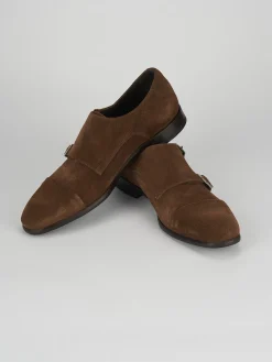 Sale Monk strap tacco 2 cm camoscio Uomo Mocassini