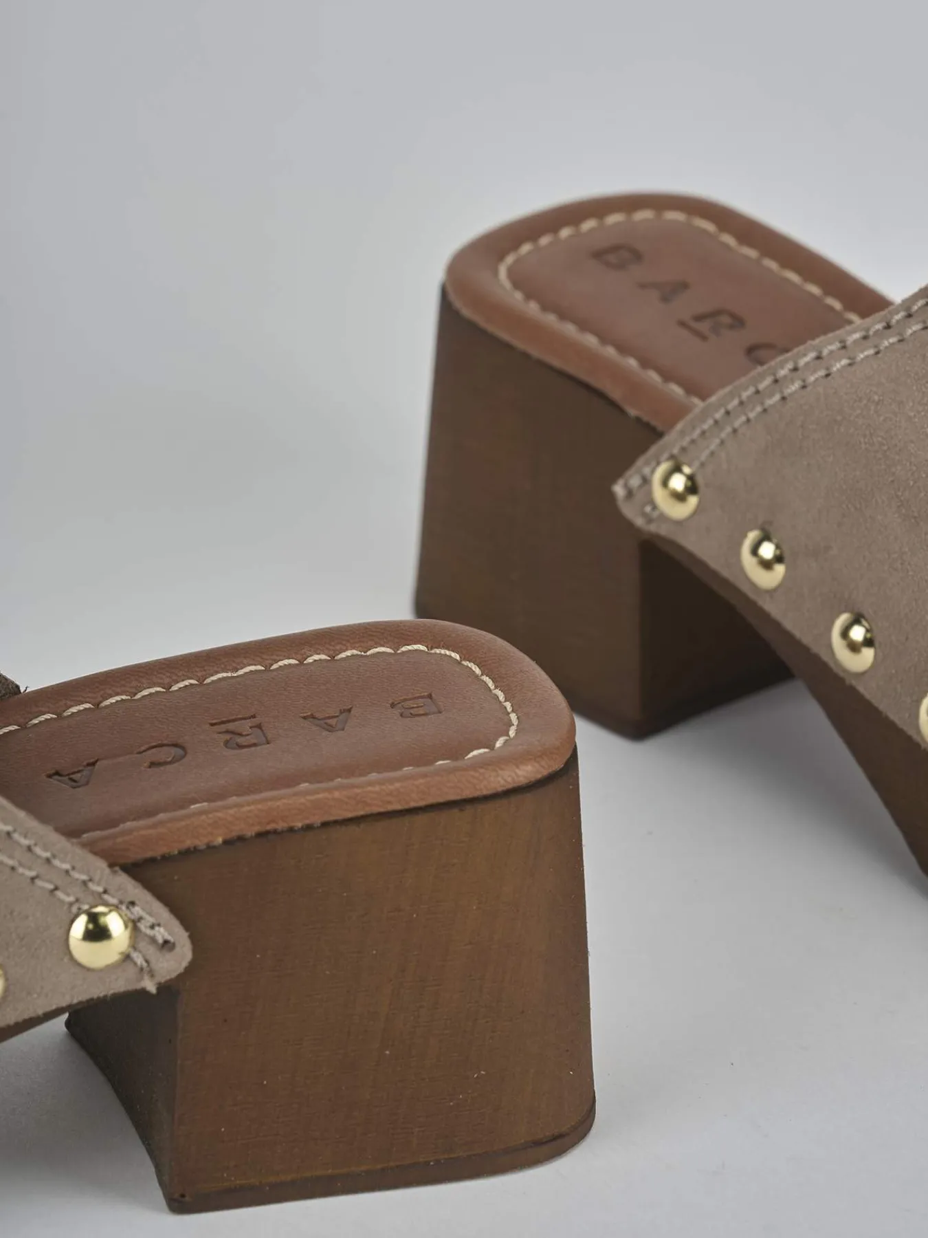 Sale Sabot tacco 5 cm camoscio Donna Sabot