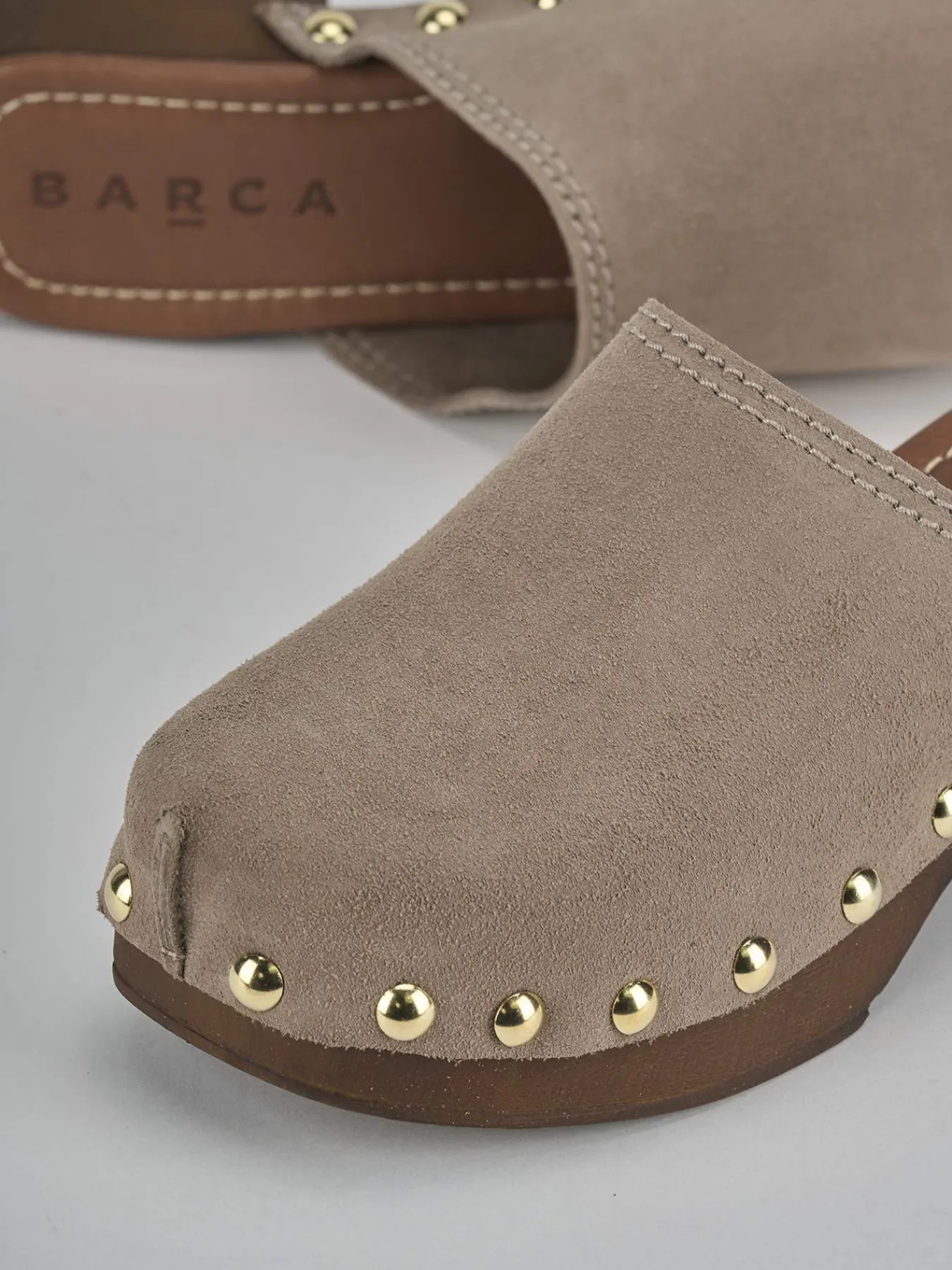 Sale Sabot tacco 5 cm camoscio Donna Sabot