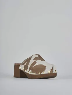 Discount Sabot tacco 5 cm camoscio Donna Sabot