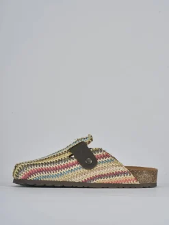 Discount Sabot tacco 1 cm tessuto Donna Sabot