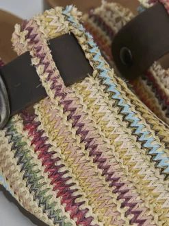 Discount Sabot tacco 1 cm tessuto Donna Sabot