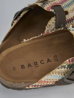 Discount Sabot tacco 1 cm tessuto Donna Sabot