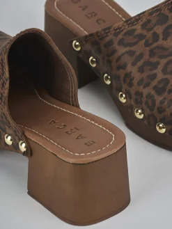 New Sabot tacco 5 cm camoscio Donna Sabot