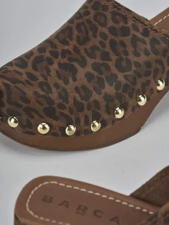 New Sabot tacco 5 cm camoscio Donna Sabot