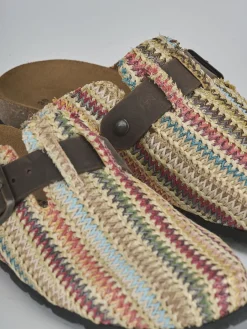 Sabot tacco 1 cm tessuto Donna Sabot