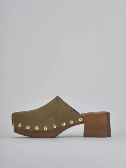 Best Sabot tacco 5 cm camoscio Donna Sabot