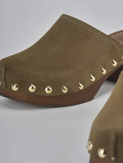 Best Sabot tacco 5 cm camoscio Donna Sabot