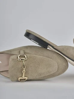 Hot Sabot tacco 1cm camoscio Donna Sabot