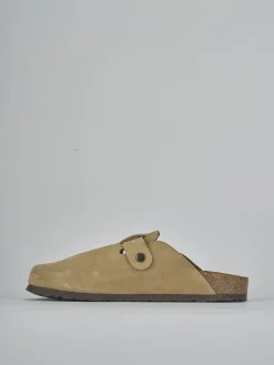 Sabot tacco 1cm camoscio Donna Sabot