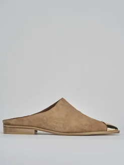 Hot Sabot tacco 1cm camoscio Donna Sabot