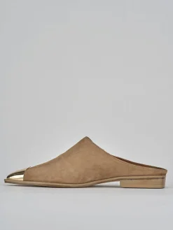 Hot Sabot tacco 1cm camoscio Donna Sabot