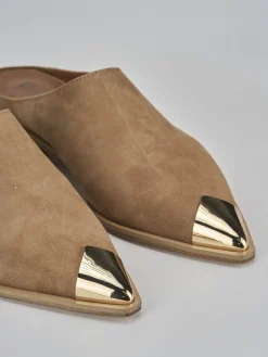 Hot Sabot tacco 1cm camoscio Donna Sabot