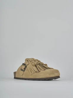 Sabot tacco 1cm camoscio Donna Sabot